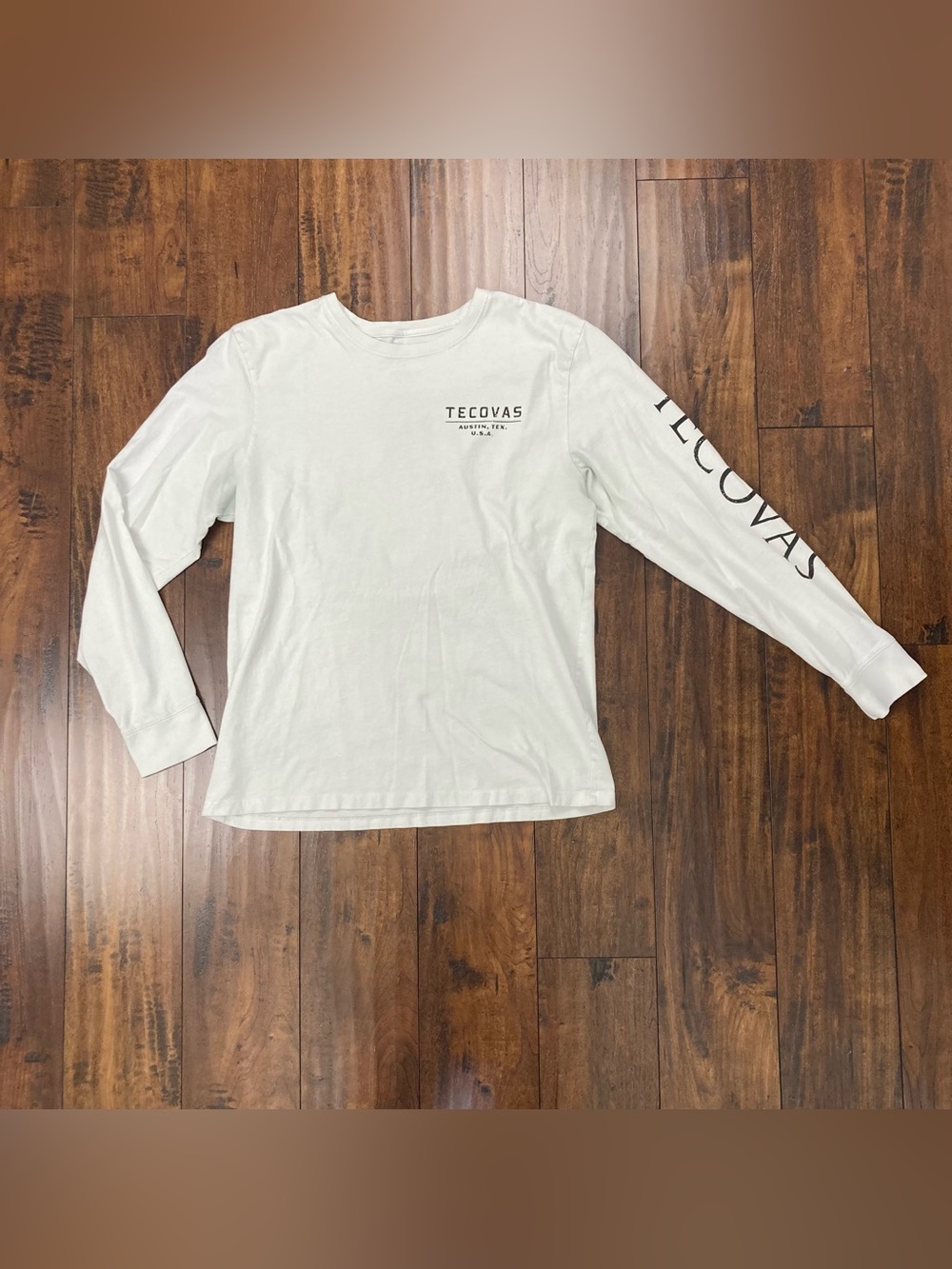 Tecovas Trailblazer White Long Sleeve Western Spur Graphic T-Shirt Men’s Medium.
